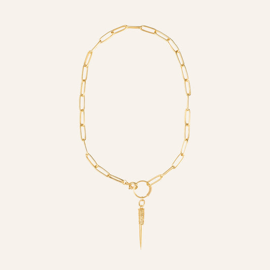Colar curto em prata 925 banhada a ouro 